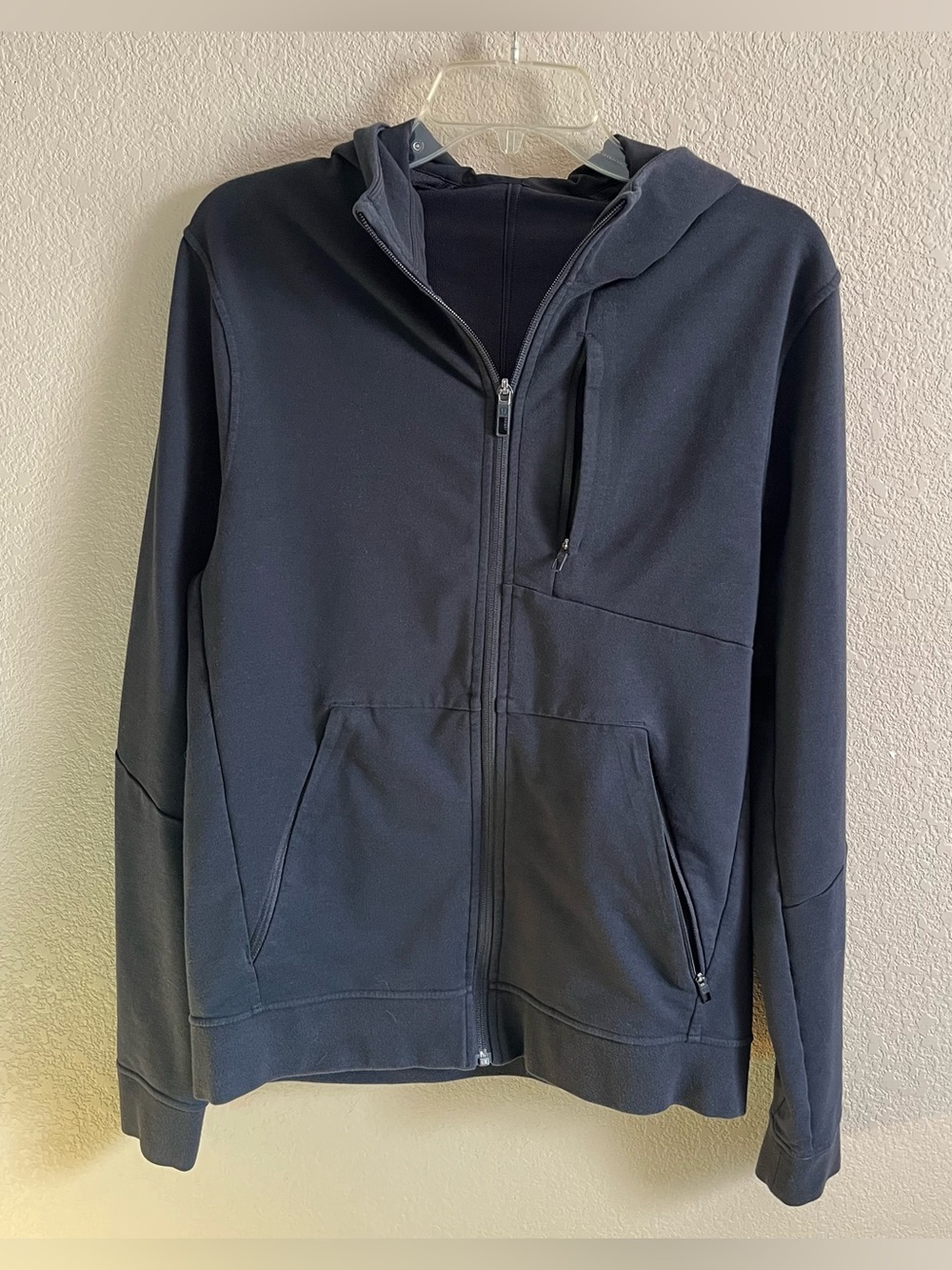 Lululemon Men’s City Sweat Full Zip Jacket Hoodie Running Black Stretch Gym M